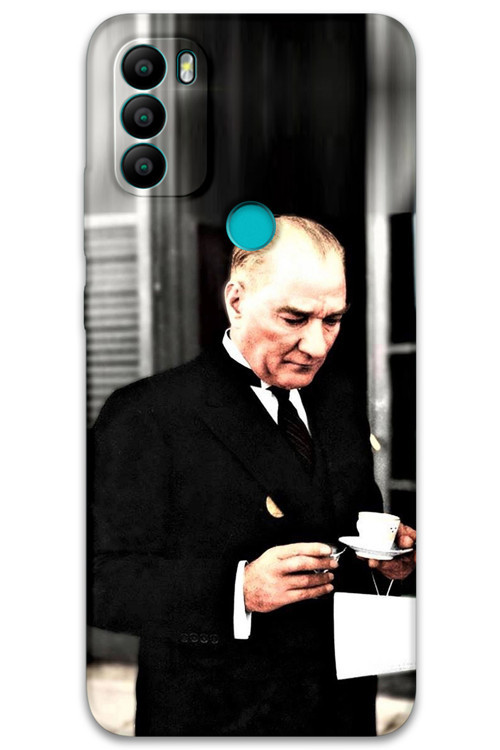 Gm 21 Plus Uyumlu Atatürk Desenli Telefon Kılıfı + Ekran Koruyucu - 5850