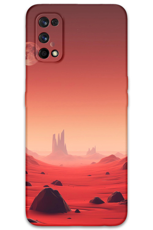 Realme 7 Pro Uyumlu Uzay Desenli Telefon Kılıfı + Ekran Koruyucu - 5859