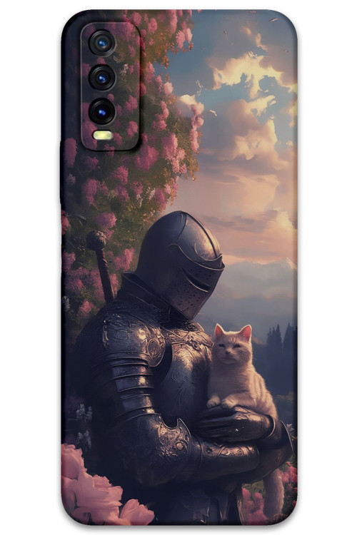 Vivo Y20 Uyumlu Retro Desenli Telefon Kılıfı + Ekran Koruyucu - 5845