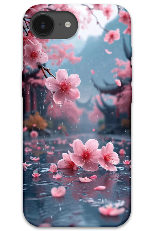 İphone 16E Uyumlu Çiçek Desenli Telefon Kılıfı + Ekran Koruyucu - 5794