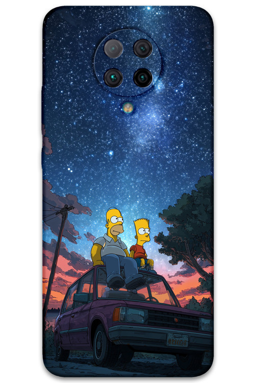 Poco F2 Pro Uyumlu Simpson Desenli Telefon Kılıfı + Ekran Koruyucu - 5937