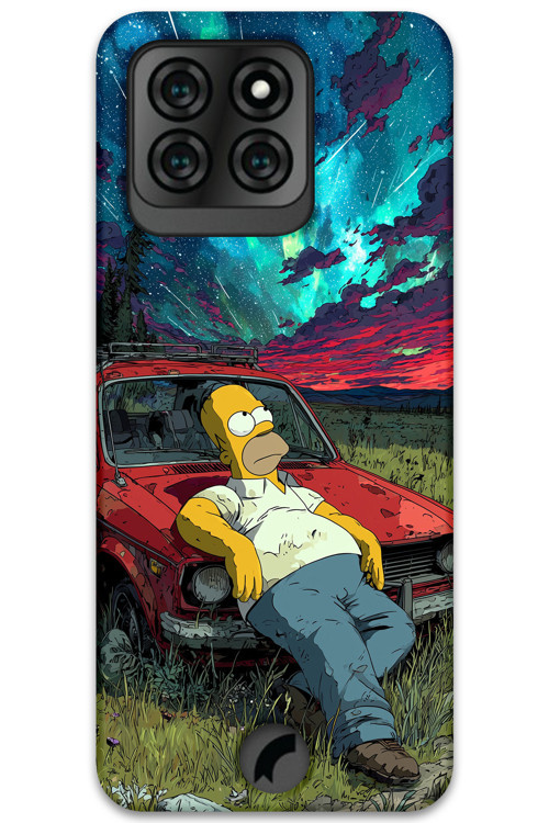 Reeder S71 Uyumlu Simpson Desenli Telefon Kılıfı + Ekran Koruyucu - 5938
