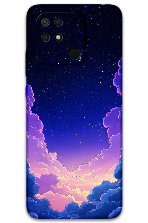 Poco C40 Uyumlu Uzay Desenli Telefon Kılıfı + Ekran Koruyucu - 5867