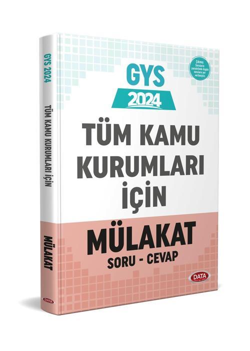 Data Yayınları 2024 GYS Tüm Kamu Kurumları için Mülakat Soru Cevap Görevde Yükselme