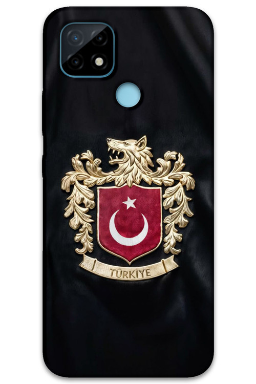 Realme C25 Uyumlu Türk Desenli Telefon Kılıfı + Ekran Koruyucu - 5855