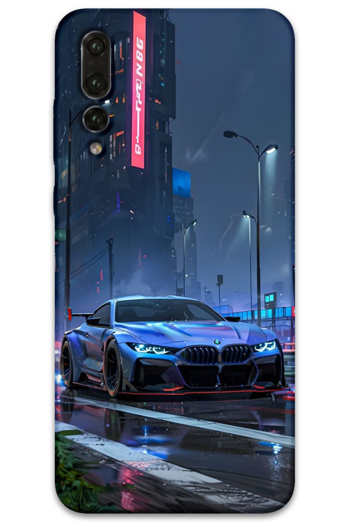 Huawei P20 Pro Uyumlu Araba Desenli Telefon Kılıfı + Ekran Koruyucu - 5767