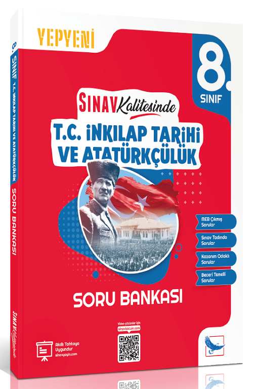 Sınav Yayınları 8. Sınıf TC İnkılap Tarihi ve Atatürkçülük Sınav Kalitesinde Soru Bankası
