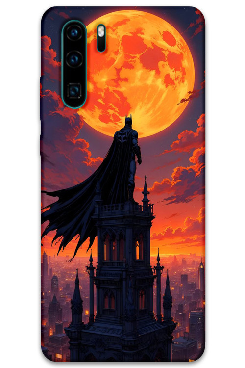 Huawei P30 Pro Uyumlu Batman Desenli Telefon Kılıfı + Ekran Koruyucu - 5829