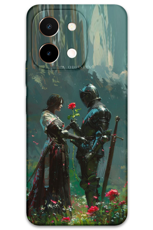 Vivo Y28 Uyumlu Retro Desenli Telefon Kılıfı + Ekran Koruyucu - 5839