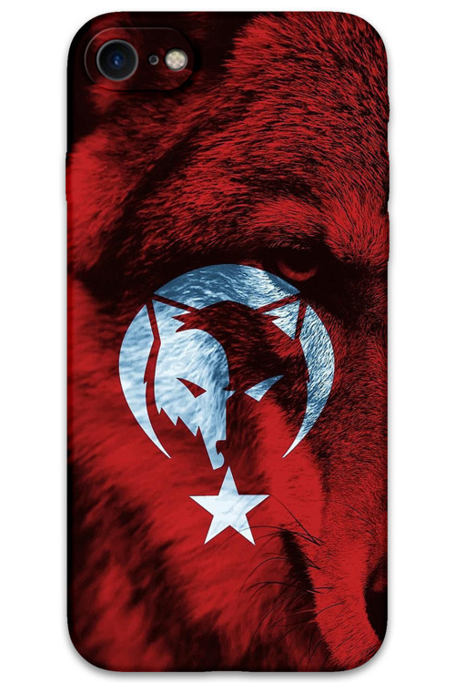 İphone 8 Uyumlu Türk Bayrağı Desenli Telefon Kılıfı + Ekran Koruyucu - 5856
