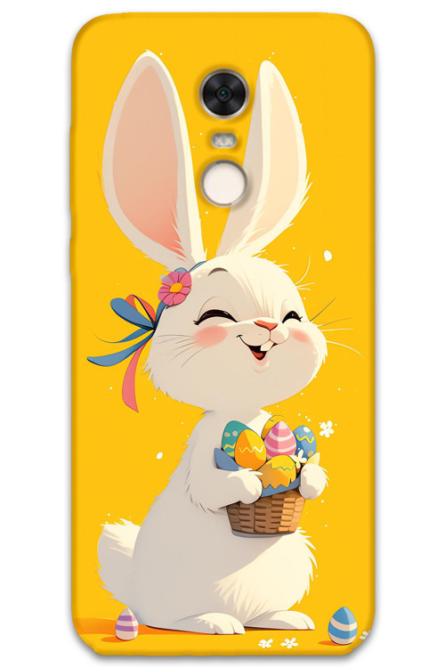 Xiaomi Redmi 5 Plus Uyumlu Tavşan Desenli Telefon Kılıfı + Ekran Koruyucu - 5807