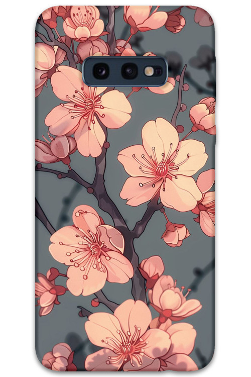 Galaxy S10E Uyumlu Çiçek Desenli Telefon Kılıfı + Ekran Koruyucu - 5801