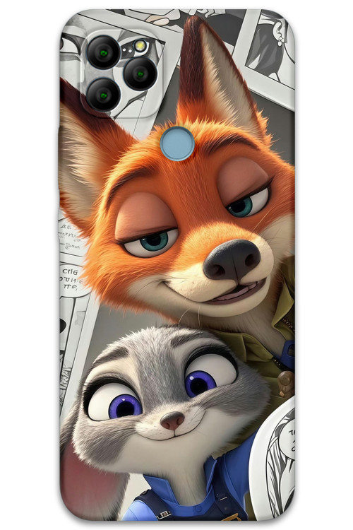 Gm 21 Uyumlu Zootopia Desenli Telefon Kılıfı + Ekran Koruyucu - 5942