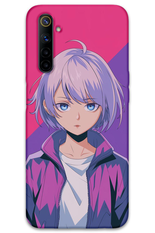 Realme 6 Uyumlu Anime Desenli Telefon Kılıfı + Ekran Koruyucu - 5742