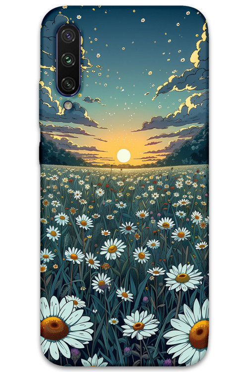 Xiaomi Mi A3 Uyumlu Çiçek Desenli Telefon Kılıfı + Ekran Koruyucu - 5792