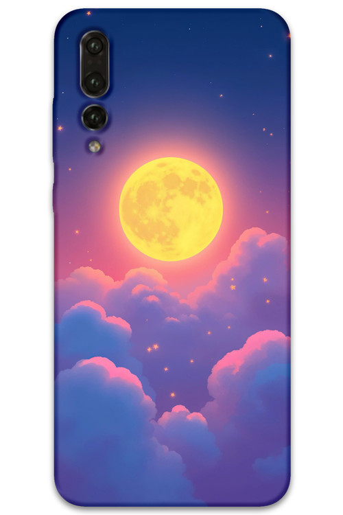 Huawei P20 Pro Uyumlu Uzay Desenli Telefon Kılıfı + Ekran Koruyucu - 5869