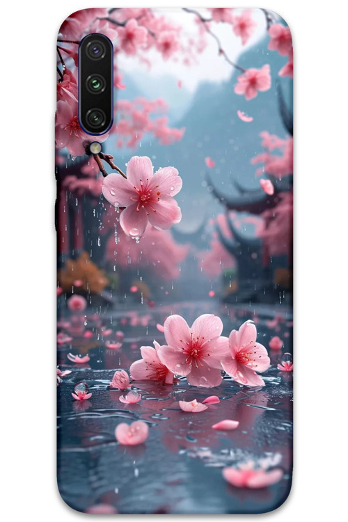 Xiaomi Mi A3 Uyumlu Çiçek Desenli Telefon Kılıfı + Ekran Koruyucu - 5794