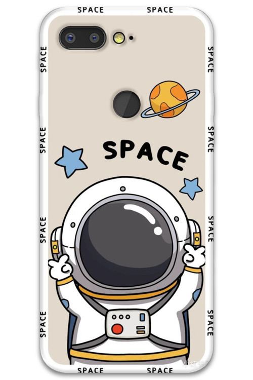 Gm 9 Pro Uyumlu Astronot Desenli Telefon Kılıfı + Ekran Koruyucu - 5865