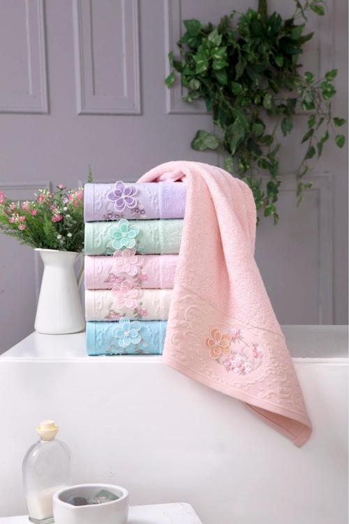 Papatya Bambu 3D Nakışlı 6 Lı 30X50 Cm Mutfak Havlusu