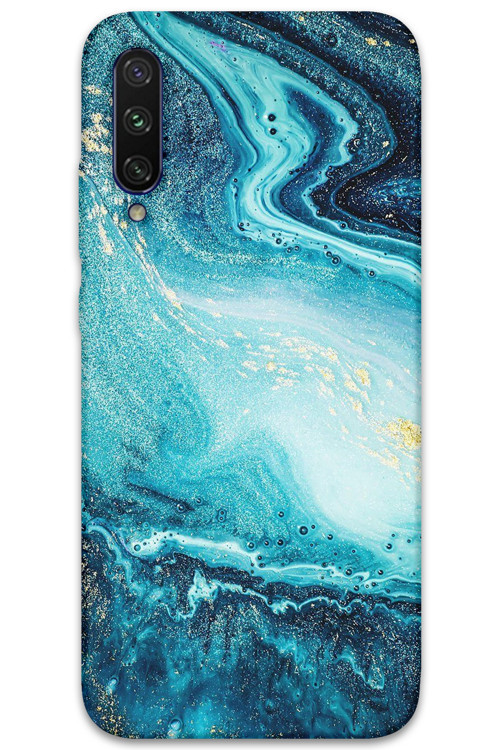Xiaomi Mi A3 Uyumlu Mermer Desenli Telefon Kılıfı + Ekran Koruyucu - 5818
