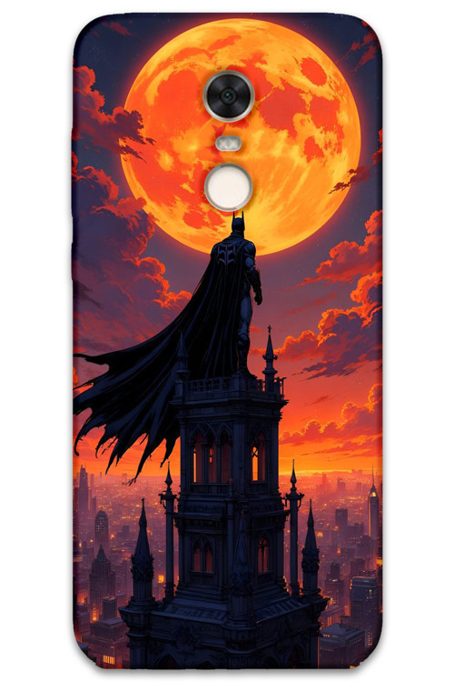 Xiaomi Redmi 5 Plus Uyumlu Batman Desenli Telefon Kılıfı + Ekran Koruyucu - 5829