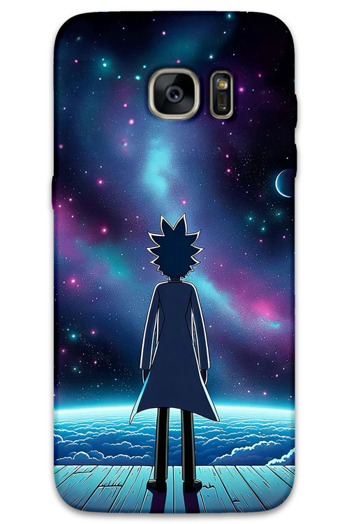 Galaxy S7 Edge Uyumlu Rick Desenli Telefon Kılıfı + Ekran Koruyucu - 5944