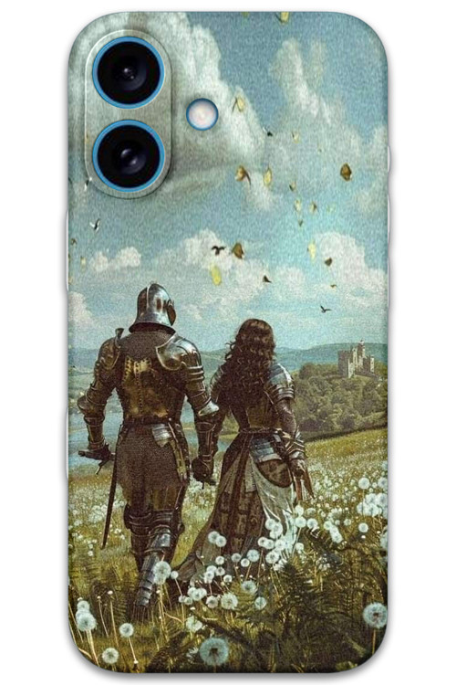 İphone 16 Uyumlu Retro Desenli Telefon Kılıfı + Ekran Koruyucu - 5843