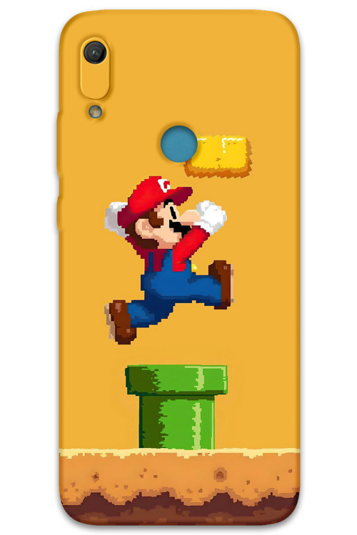 Huawei Y6S Uyumlu Mario Desenli Telefon Kılıfı + Ekran Koruyucu - 5941