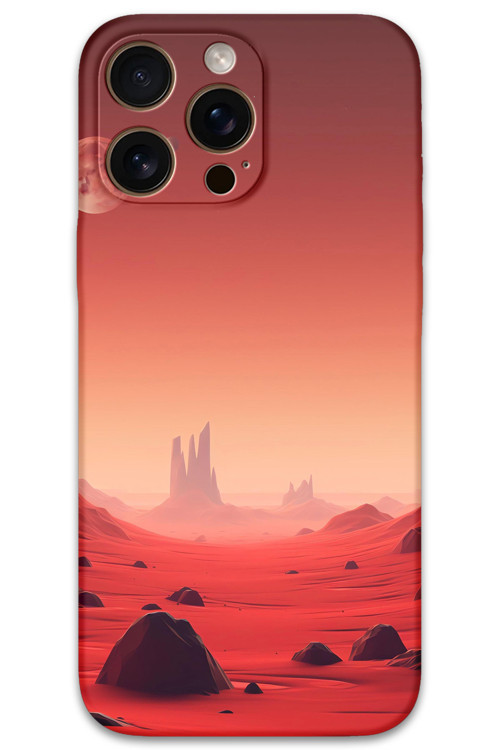 İphone 16 Pro Max Uyumlu Uzay Desenli Telefon Kılıfı + Ekran Koruyucu - 5859