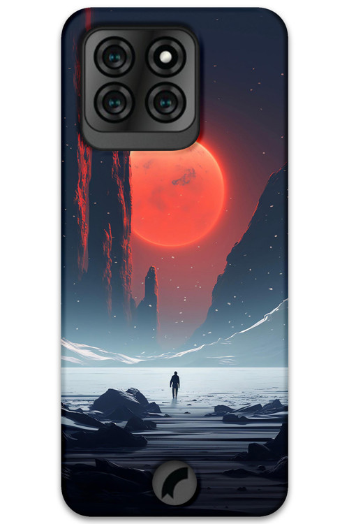 Reeder S71 Uyumlu Uzay Desenli Telefon Kılıfı + Ekran Koruyucu - 5861