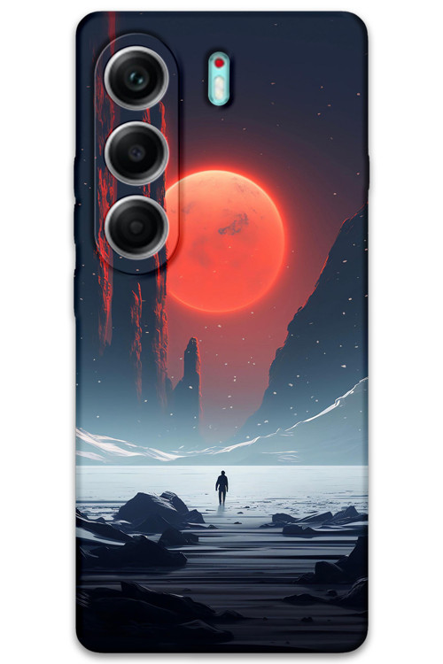 Tecno Camon 40 4G Uyumlu Uzay Desenli Telefon Kılıfı + Ekran Koruyucu - 5861