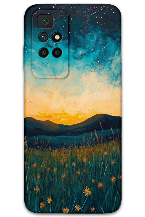 Xiaomi Redmi 10 Uyumlu Uzay Desenli Telefon Kılıfı + Ekran Koruyucu - 5871