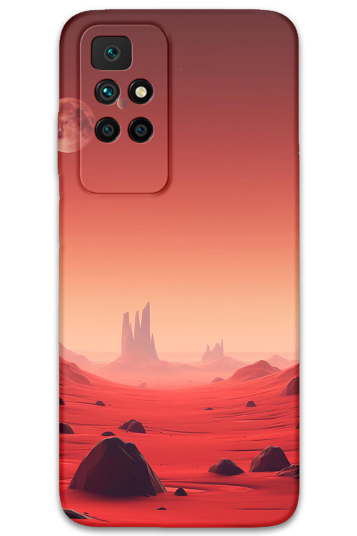 Xiaomi Redmi 10 Uyumlu Uzay Desenli Telefon Kılıfı + Ekran Koruyucu - 5859