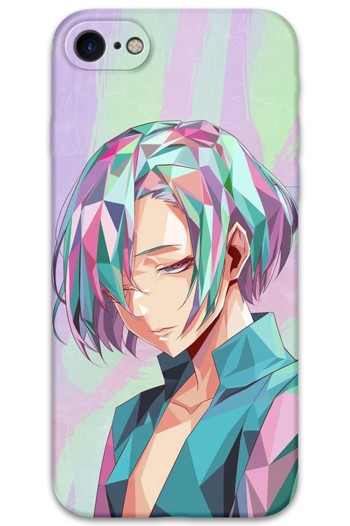 İphone 8 Uyumlu Anime Desenli Telefon Kılıfı + Ekran Koruyucu - 5743