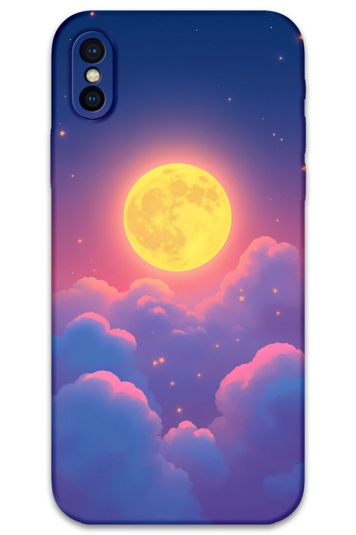 İphone X Uyumlu Uzay Desenli Telefon Kılıfı + Ekran Koruyucu - 5869