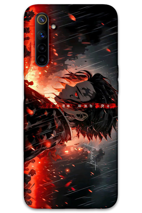 Realme 6 Uyumlu Anime Desenli Telefon Kılıfı + Ekran Koruyucu - 5922