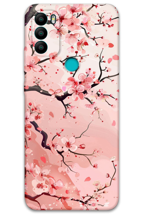 Gm 21 Plus Uyumlu Çiçek Desenli Telefon Kılıfı + Ekran Koruyucu - 5805