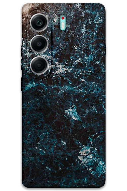 Tecno Camon 40 4G Uyumlu Mermer Desenli Telefon Kılıfı + Ekran Koruyucu - 5819