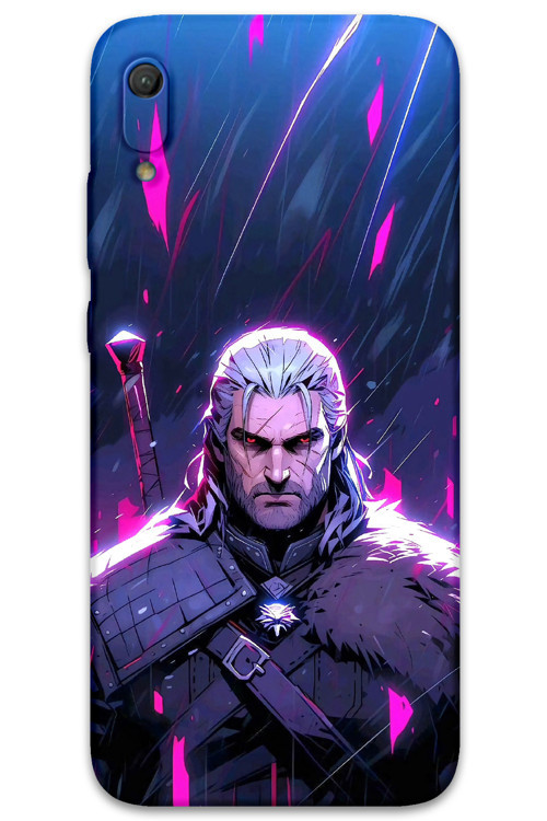Huawei Y6 2019 Uyumlu Geralt Desenli Telefon Kılıfı + Ekran Koruyucu - 5826