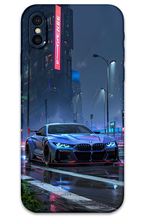 İphone X Uyumlu Araba Desenli Telefon Kılıfı + Ekran Koruyucu - 5767