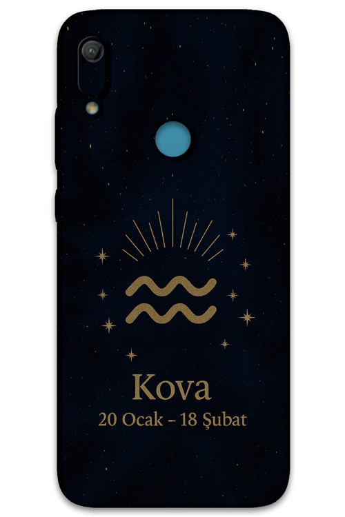 Huawei Y6S Uyumlu Kova Burcu Desenli Telefon Kılıfı + Ekran Koruyucu - 5778