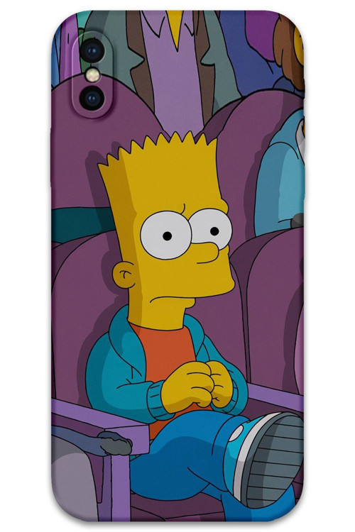 İphone Xs Max Uyumlu Çizgi Film Desenli Telefon Kılıfı + Ekran Koruyucu - 5821
