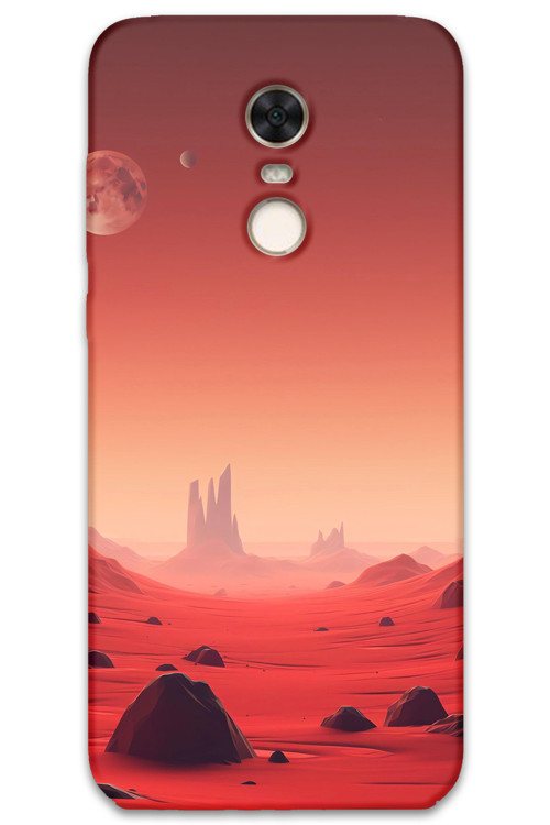 Xiaomi Redmi 5 Plus Uyumlu Uzay Desenli Telefon Kılıfı + Ekran Koruyucu - 5859