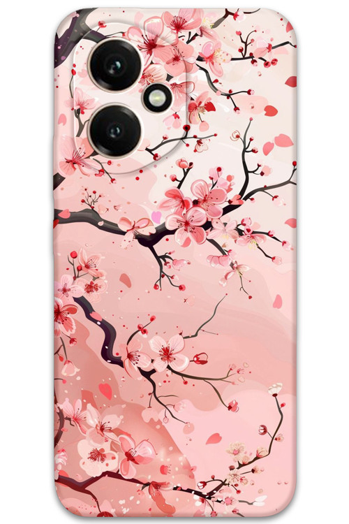 Honor 400 Uyumlu Çiçek Desenli Telefon Kılıfı + Ekran Koruyucu - 5805