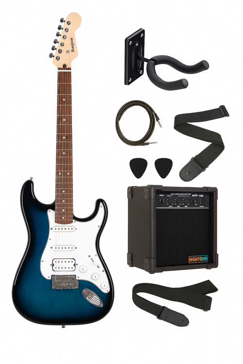 MEG-2BLS Blue Burst Elektro Gitar Set