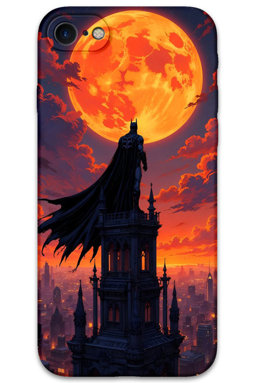 İphone 7 Uyumlu Batman Desenli Telefon Kılıfı + Ekran Koruyucu - 5829