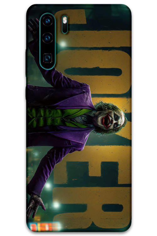 Huawei P30 Pro Uyumlu Joker Desenli Telefon Kılıfı + Ekran Koruyucu - 5930