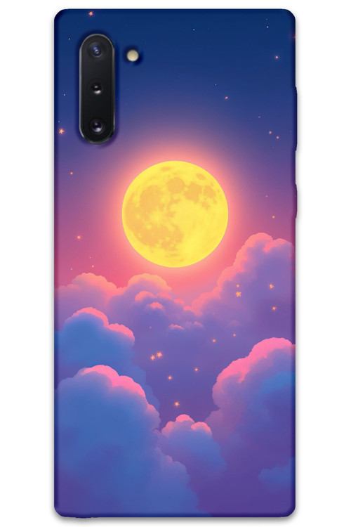 Galaxy Note 10 Uyumlu Uzay Desenli Telefon Kılıfı + Ekran Koruyucu - 5869