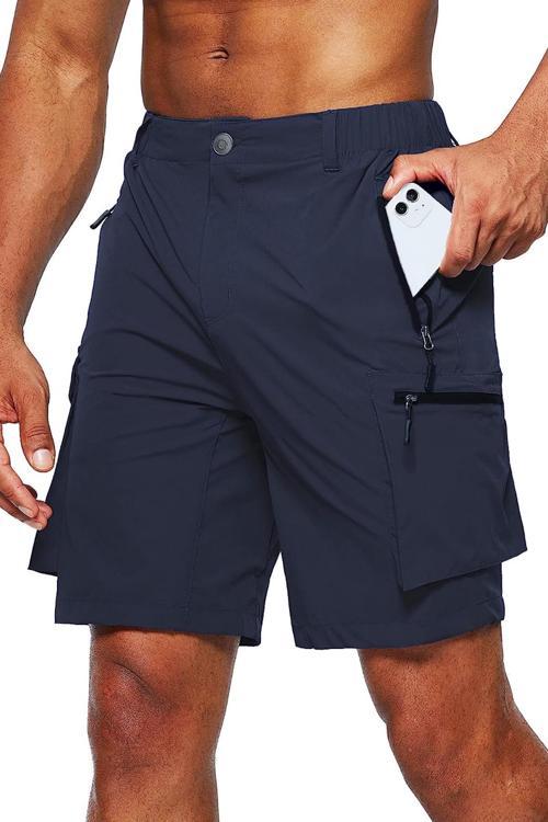 Erkek Kamp Yürüyüş Seyahat Hızlı Kuruma Çok Cepli Outdoor Şort