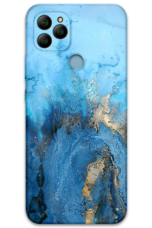 Gm 21 Uyumlu Mermer Desenli Telefon Kılıfı + Ekran Koruyucu - 5812